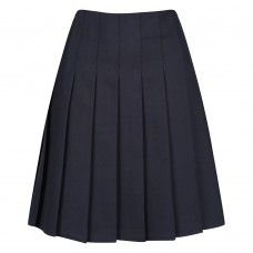 Girls Black Stitch Down Pleat Skirt (9-12 Yrs) + (24" - 26")